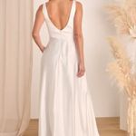 Lulus New  Endless Radiance Ivory Satin Sleeveless Maxi Dress Size Large Photo 3