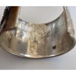 Vintage Silver Cuff Bracelet Cross Religious Handmade Sz 7 Photo 8