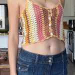 ZARA knit tank top granny square festival crochet boho size xs-s Photo 0