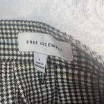 Free Assembly Pleated Neutral Plaid Cotton Skirt with Pockets Size 4 Black Photo 5