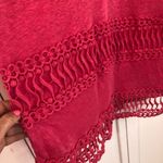 Cullen linen crochet lace trim dress size medium Pink Photo 3