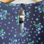 ASOS  Women's Sz 10 Tall Balloon Sleeve Floral Print Ruffle Shift Mini Dress Navy Photo 13