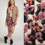 J.Crew Women's Mini Skirt Strech Floral Watercolor Y2K Pink/White/Black Sz 6 Photo 1