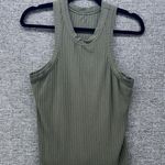 Free People Movement Top M Ribbed Tank Top Olive Green Sleeveless‎ Casual Top Size M Photo 0