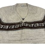 Handmade Alpaca Wool Sweater Artisan Hand Made in Bolivia Aztec Women's Size Medium VNeck Photo 4