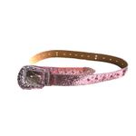 Western Pink Rhinestone Studded Leather Belt Bling Cowgirl Y2K Photo 4