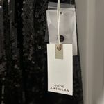 Good American Sequin Collared Party Jacket Blouse Size 5 NWT Black $129 Sold Out Photo 9