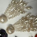 Large Dangle Drop & Hoop Statement Pierced Earrings Lot Of 4 Some Handmade Photo 15