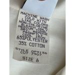 Vintage WILLI White Navy Blue SHIRT DRESS SZ 6 3/4 Sleeve Collar 70's/ 80's Photo 3