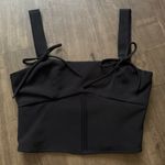 ZARA New With Tag  Black Crop Top With Bow detailing Photo 4