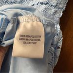 Amy Lynn Blue Crochet Lace Heart Shapes Puff Sleeves Tiered Mini Dress Small S Photo 12