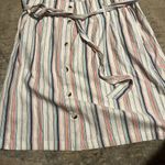 Unbranded paper bag waist multi color striped skirt sz16 Blue Size 16 Photo 3