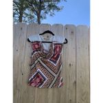 Ellen Tracy ELLEN‎ TRACY Womens Size Xs Geometric Tank Short Sleeve Top Red White Paisley Photo 1