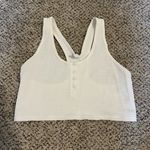 Aerie White Waffle Knit Tank Top Photo 0