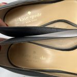 Kate Spade  Size 9 Peep Toe Pumps Satin Upper Evening Heel Deep Gray Bow Detail Photo 5