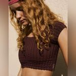 🆕FP Movement by Free People NWOT Get Ripped Tee in Merlot (FPM Photo 1