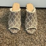 Rare London LONDON RAG 'Maya' Multicolor‎ Fabric Textile Open Toe Mule Heels Women's 8 Photo 1