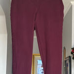 Talbots 🌺  Burgundy Flat Front Cropped Ankle Pants Sz 10P Photo 0