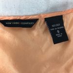 New York And Company  Peach Floral Blouse S Photo 2