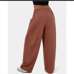Halara Rust Wide-Leg Pants with Pockets Medium High waist Cargo Pull on Photo 1