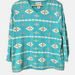 Pendleton Vintage  Y2K Southwestern Aztec Womens Top Size Medium Long Sleeve Photo 0