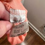 Valentina Naldi Shirt Dress Peach Linen L Orange Size L Photo 13