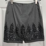 Kelly and Diane Gray Skirt Size 10 Beaded Sequin Embellished Cocktail Party Work Photo 2