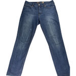 Seven 7 Weekend Slim Fit Jeans Dark Wash Denim Raw Hem Size 14 Stretch High Rise Photo 0