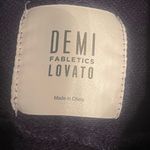 Fabletics Demi Lovato + cropped Navy Blue pullover sweatshirt w/yellow Accents Photo 3