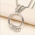 O Ring Silver Layered Pant Belt Chain New Photo 2