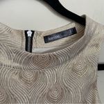 Kensie Kenzie Metallic Gold Fit and Flare Sleeveless Shiny Cocktail Dress Size 2 Photo 4