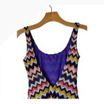 Missoni‎ Mare Swimsuit Women XS Purple Zigzag Knit One Piece Bathing Suit Luxury Photo 4