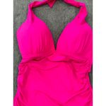 Ralph Lauren Beach Club Solid Molded Cup Halter Tankini Top Hot Pink Size 4 NWT Photo 3