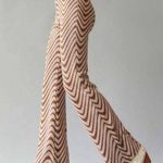 Urban Outfitters | UO Bryn Pull On Flare Brown Motif Y2K Pants Size S Photo 0
