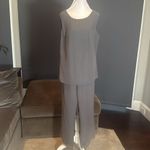 Women’s Gray Chiffon 3 Piece Mother of the Bride Formal Pant Suit Size 12 NEW Photo 5