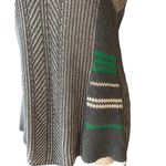 CAbi Trident Gray & Green Striped Sleeveless Sweater Tank Top 885 ~ Womens SMALL Photo 4