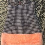 Area NYC AREA Faux Fur Trim Strapless Mini Dress Size US 8  Photo 4