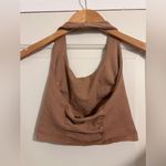 NEW FREE PEOPLE FP MOVEMENT CHOCOLATE BROWN GOOD KARMA HALTER TANK TOP XS Small Photo 1