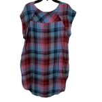 Anthropologie  Akemi + Kin Top XS Plaid Cap Sleeve Tunic New Photo 2