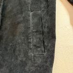 Margaret Godfrey Black Suede Leather Trench Coat Jacket Women Medium M Size undefined Photo 5