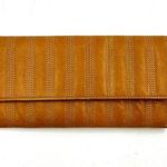 Tusk Flap Over Wallet Camel Tan Leather Long Large Photo 0