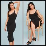 Reformation 💕💕 Braun Dress Black Midi Dress M NWT Photo 2