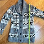 Nicole Miller southwestern Gray and White Patterned Cardigan with buttons Medium Photo 6