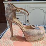 Gianni Bini Sparkling Rhinestone Tan Heels ‘bright night’ women 9.5 Photo 0