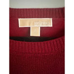 Michael Kors  Metallic Red Sweater Shimmer Size Small Holiday Office Sparkle Photo 3