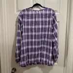 cj banks Women’s  long sleeve split neck blouse purple plus size 3X 24/26W NWT Photo 1