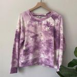 Wildfox Star Print Sweatshirt Crew Neck Long Sleeve Slit Hem Casual Stretch EUC Photo 0