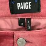 Paige Velvet Skinny Pants Rose Pink Women Size 31 Photo 4