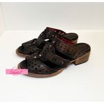 FREEBIRD by Steven Freebird Steven Moonstar Leather Star Cut-Outs Distressed Low Heeled Slides Edgy Photo 7