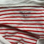 Madewell Red Striped Short Sleeve T-Shirt Cotton Top w/ Pocket Size Small Photo 4